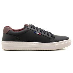 Tênis Masculino Em Couro Preto Fork 16040 - 16040-... - SAPATO CLICK