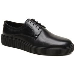 Sapato Casual Masculino de Amarrar de Couro Preto ... - SAPATO CLICK