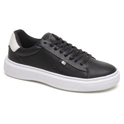 Tênis Masculino Em Couro Preto 672 - 672-BLK-2023... - SAPATO CLICK