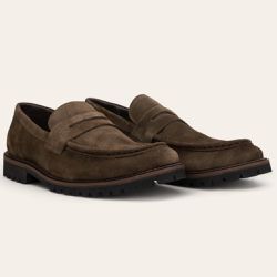 Sapato Casual Penny Loafer Tratorado Café - Sapataria Cometa