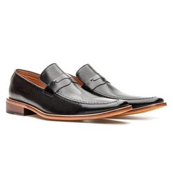 Sapato Social Loafer Masculino Estilo Italiano Pre... - SAPATOPONTOCOM