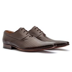 Sapato Social Estilo Italiano Masculino Texturizad... - SAPATOPONTOCOM