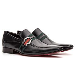Sapato Masculino Loafer Italiano Premium Solado em... - SAPATOPONTOCOM