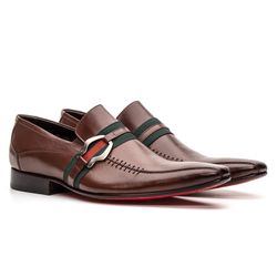 Sapato Masculino Loafer Italiano Premium Solado em... - SAPATOPONTOCOM