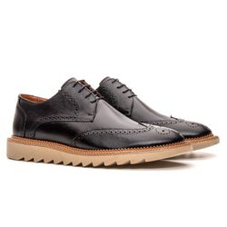 Derby Brogue Masculino em Couro Premium Tratorado ... - SAPATOPONTOCOM