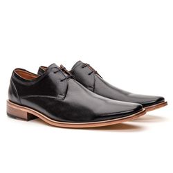 Sapato Social Masculino Estilo Italiano em Couro P... - SAPATOPONTOCOM