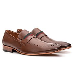 Sapato Loafer Social Masculino em Couro Estilo Ita... - SAPATOPONTOCOM