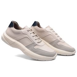 Linha Stark - 55.026 SO Off White/Marinho - Sapataria Bertelli