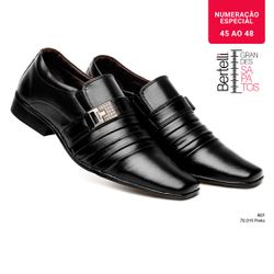 Linha Malbec - Grandes Sapatos - 70.019 Preto - Sapataria Bertelli