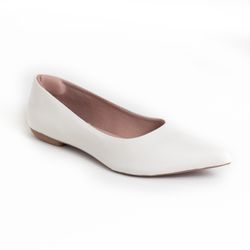 Sapatilha Verniz Molhado Branco - 100S-VMB-001 - 100%Sapatilhas