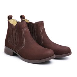 Bota Feminina Botina Chelsea Cano Curto Baixo Cour... - SAPATOMAIS