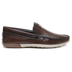 Mocassim Sapato Casual Masculino Chocolate - PLIN-... - WEST LINE