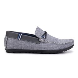 Mocassim Sapato Casual Masculino Cinza - PLIN-3179... - WEST LINE