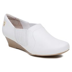  Scarpin Anabela Calçar Bem Branco - L4001-0002 - SAPATO BRANCO CIA