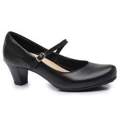 Scarpin Bico Redondo Preto - 710B0001 - SAPATO BRANCO CIA