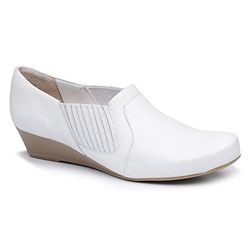 Sapato Anabela Branco - L4001- 0002 - SAPATO BRANCO CIA