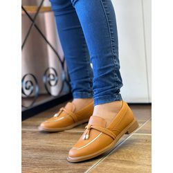 Mocassim Caramelo Penduricalho - FIL792 - Talline Sapatilhas Atacado