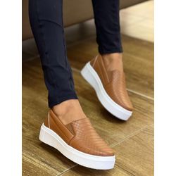 Slip On Costurado Caramelo - FIL797 - Talline Sapatilhas Atacado