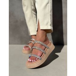 Flatform Tiras Nude - FIL365 - Talline Sapatilhas Atacado