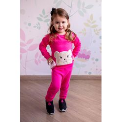 Conjunto Moletom Pink - PK6549 - Talline Sapatilhas Atacado