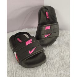 Slide baby Nike Preto/Rosa