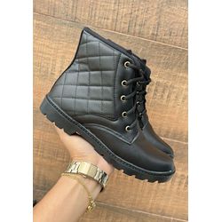BOTA COTURNO GIBIZINHO METALASSE PRETO - INF069 - Talline Sapatilhas Atacado
