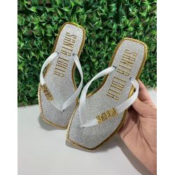 Chinelo SL Shine Prata - FIL912 - Talline Sapatilhas Atacado