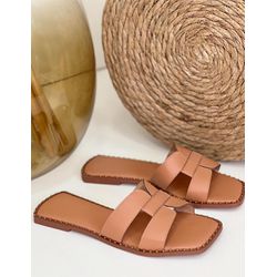 Rasteira H NUDE - FIL985 - Talline Sapatilhas Atacado