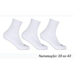  trio de meias BRANCO - 18097 - Talline Sapatilhas Atacado
