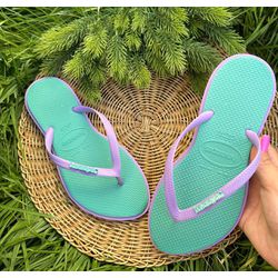 chinelo HAV verde/lilás - FIL1028 - Talline Sapatilhas Atacado