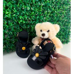 Sandália Margarida baby preto - FIL1020 - Talline Sapatilhas Atacado