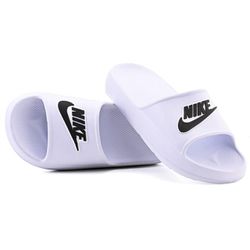 Slide EVA Nk Branca com Detalhe Preto - SLD003 - Talline Sapatilhas Atacado