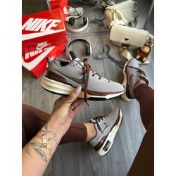Tênis Zoomx Cinza com Detalhe Marrom - FIL1168 - Talline Sapatilhas Atacado