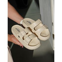 Chinelo Nuvem Creme Duas Fivelas - FIL1243 - Talline Sapatilhas Atacado