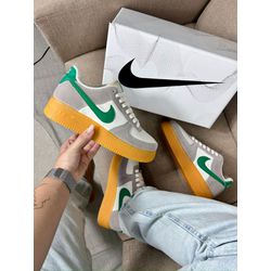 Tenis NK Camurça/Cinza/Bege/Verde - FIL1130 - Talline Sapatilhas Atacado