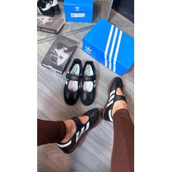 Tênis Samba Sapatilha Preto Listra Branca - FIL120... - Talline Sapatilhas Atacado