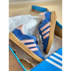 Tênis Casual Azul Royal com Rosa Claro - STR005 - Catalogo Pronta Entrega