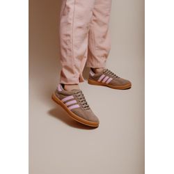 Tênis Casual bege escuro com Rosa - STR007 - Catalogo Pronta Entrega