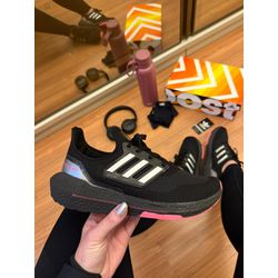 Tênis Esportivo Preto com Rosa - STR018 - Catalogo Pronta Entrega