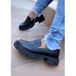 Mocassim Liso Preto - 1TAL705 - Talline Sapatilhas Atacado