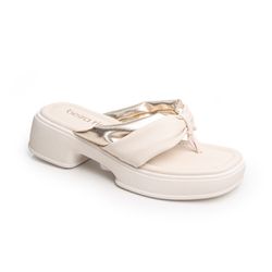  Tamanco feminino 8526100 creme - Beira Rio.