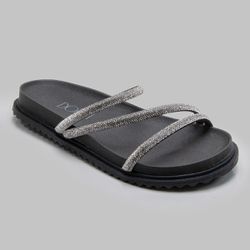 Sandália Birken com Tiras em Strass: Conforto e Estilo Premium | Sapato de Franca #ModaFeminina