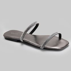 Rasteira Jac com Brilho: detalhes em strass, cores elegantes, conforto até o tamanho 43