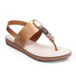 Sandália Feminina Conforto Modare Flat 7141120 Bro... - SAPATO DE FRANCA