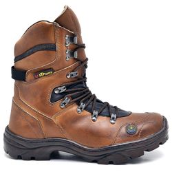 BOTA COTURNO STOP BOOTS - R47 - MARROM - 1089 - SAPATO DE FRANCA