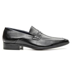 Sapato Loafer Masculino Preto Solado de Borracha - Sapatos de Franca