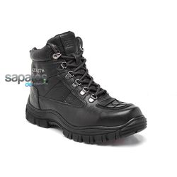 Bota Motociclista Em Couro Cor Preto 249-1900 - Sapatos de Franca