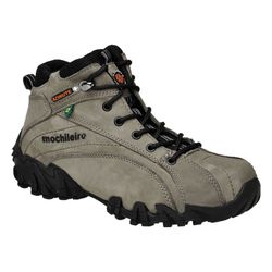 Coturno Adventure Masculino Em Couro Na Cor Chumbo... - Sapatos de Franca