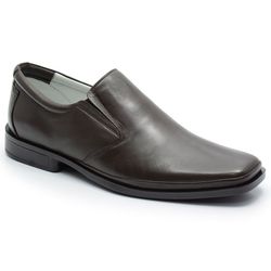 Sapato Conforto Em Couro Cor Cafe Ref. 579-2002 - Sapatos de Franca