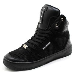 Tenis Botinha Sneakers Cano Alto Top Fitness Preto... - CALÇADOS LIROM